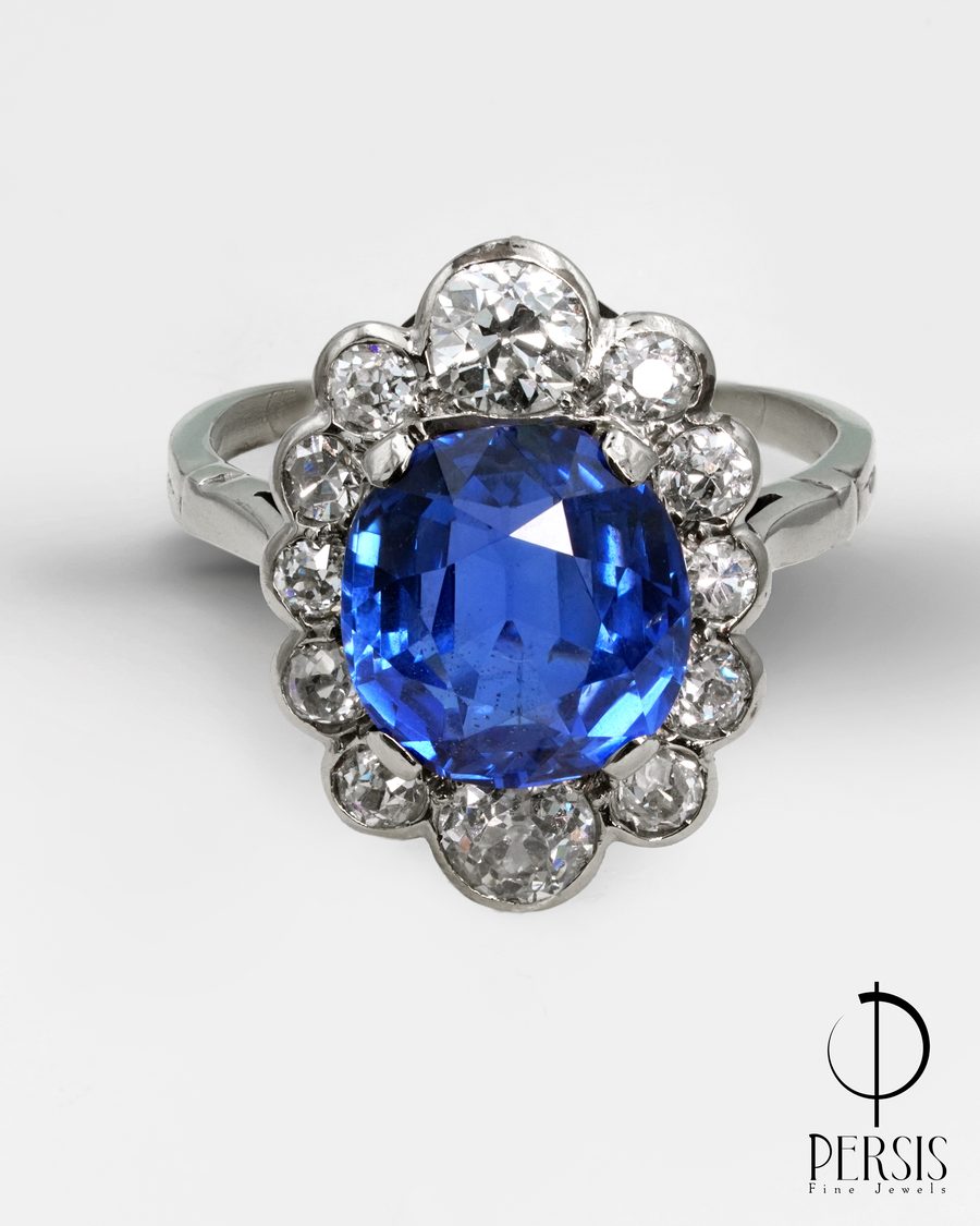 Sapphire Floral Cluster